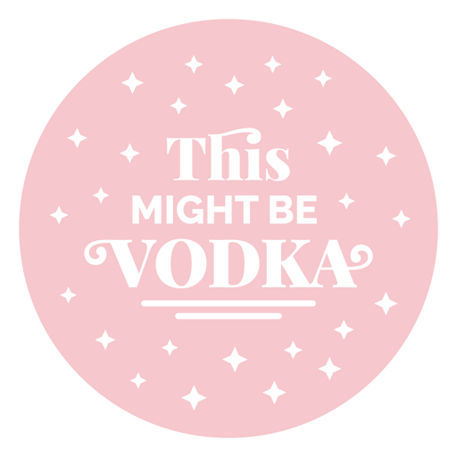 This might be vodka sticker PNG Design