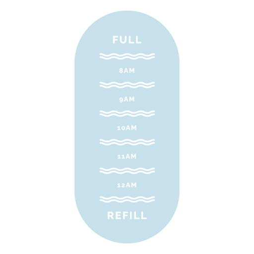 Signo de medidor de botella de agua Diseño PNG