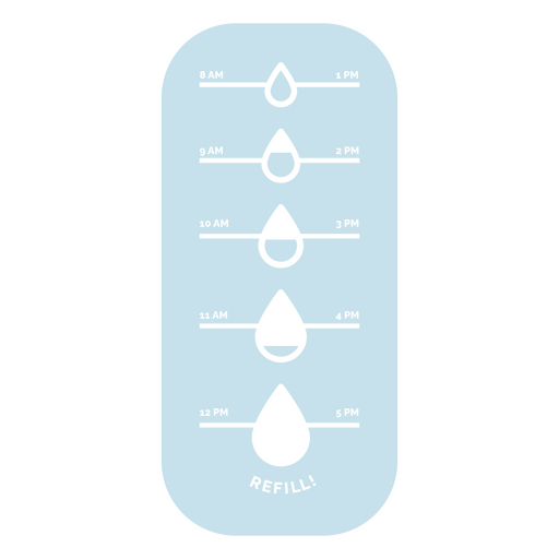 Messgerät für Wasserflaschen PNG-Design