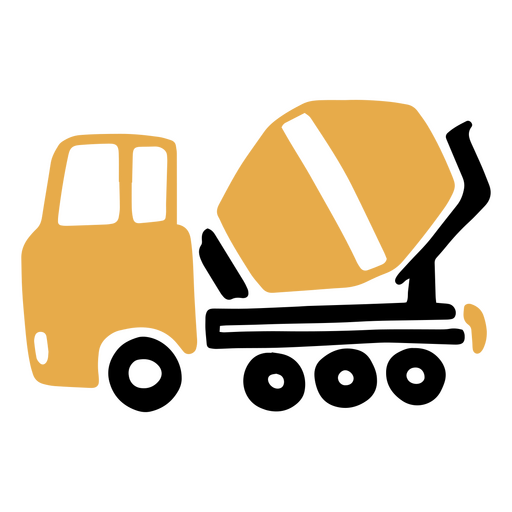 Construction truck mixer icon PNG Design