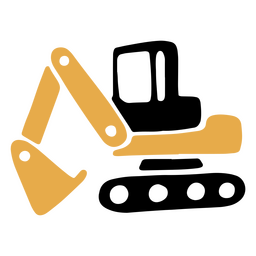 retroexcavadora de construccion Diseño PNG