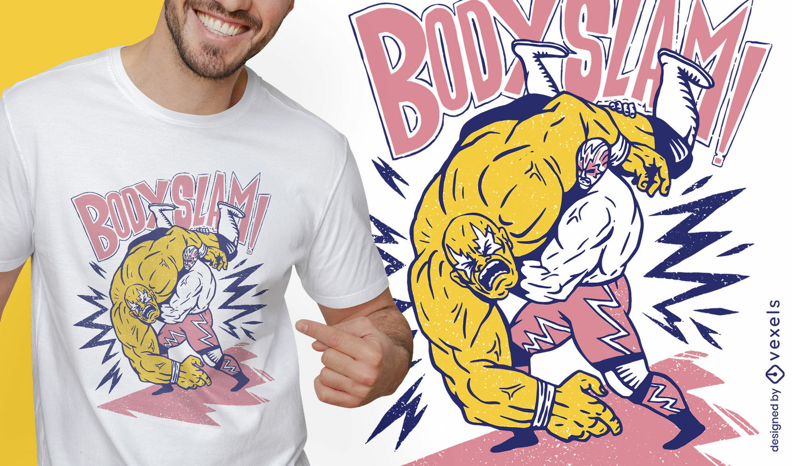 Dise?o de camiseta de lucha Bodyslam