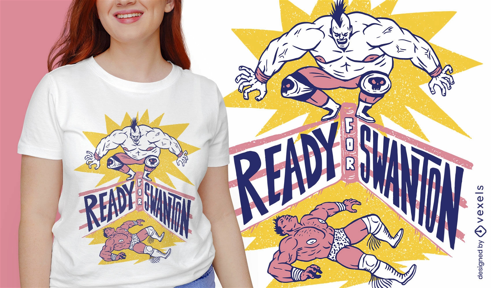 Diseño de camiseta de lucha Swanton