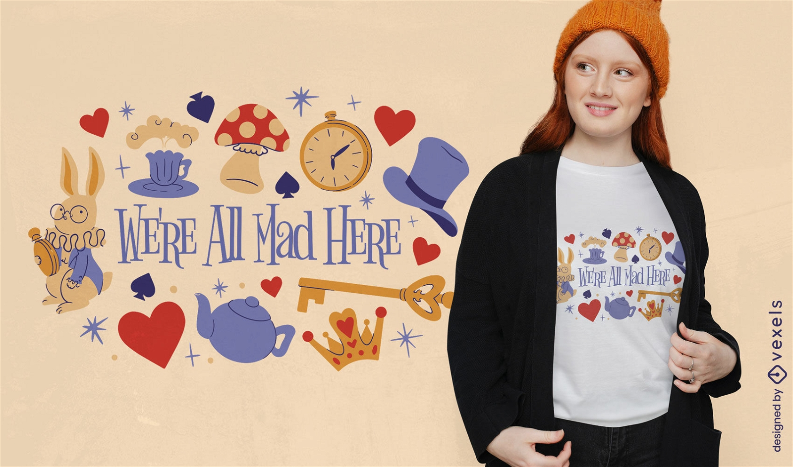 We're all mad movie quote t-shirt design