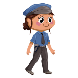 Female Police Officer Cartoon PNG & SVG Design For T-Shirts Female Police Officer Cartoon PNG & SVG Design For T-Shirts
