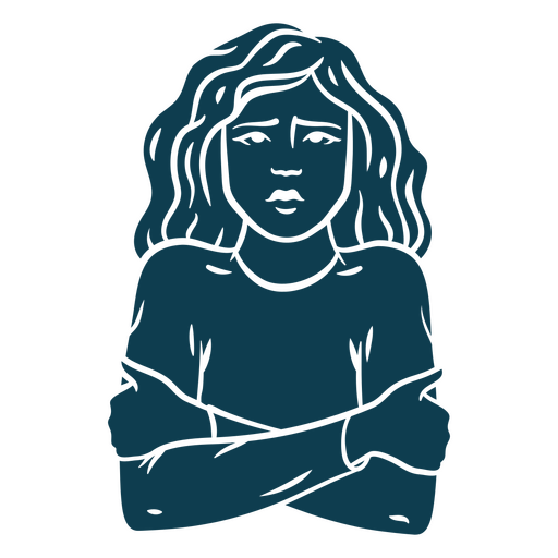 mulher sentindo frio Desenho PNG