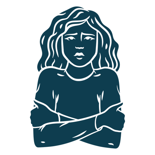 Woman feeling cold  PNG Design