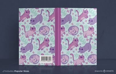 Design de capa de livro de animais gatinho Kawaii