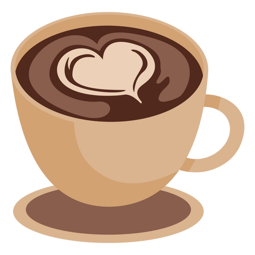 Coffee foam art icon PNG Design