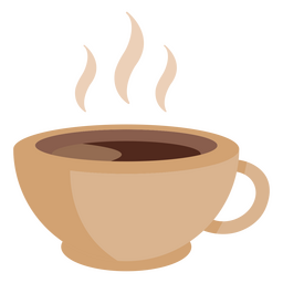 Cup of coffee brown flat PNG Design