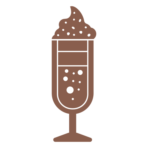 Ice cream in a glass icon PNG Design