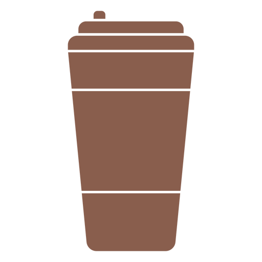 Xícara de café marrom para viagem Desenho PNG