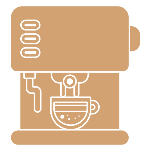 Ícone de máquina de café bronzeado Desenho PNG