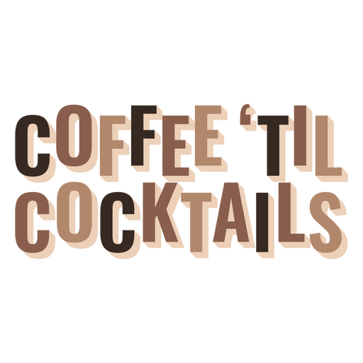 Coffee til cocktails logo PNG Design
