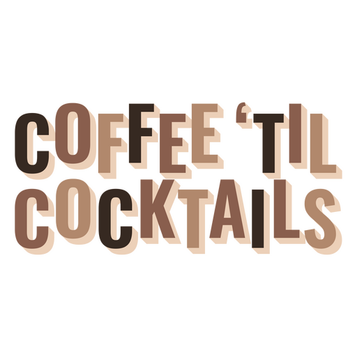 Logotipo de café hasta cócteles Diseño PNG