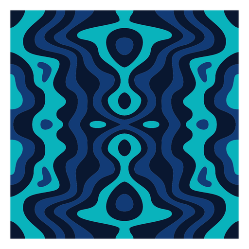 Padrão abstrato ondulado azul e preto Desenho PNG