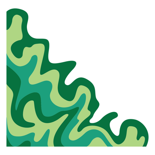 Onda ondulada verde Desenho PNG