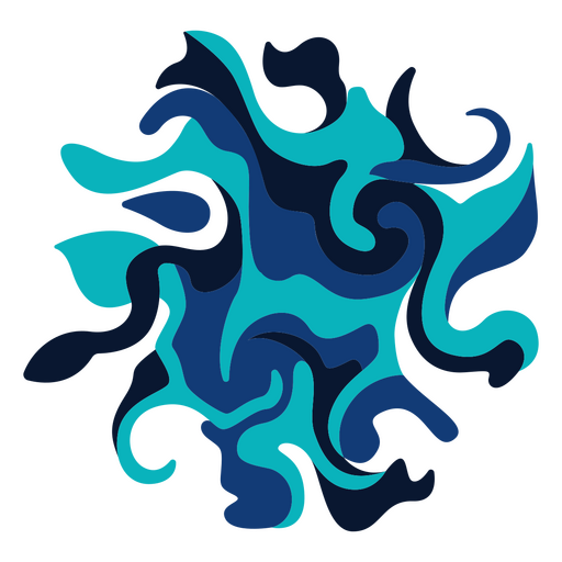 Blue and green swirling design PNG Design