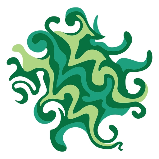 Image of a green swirl PNG Design