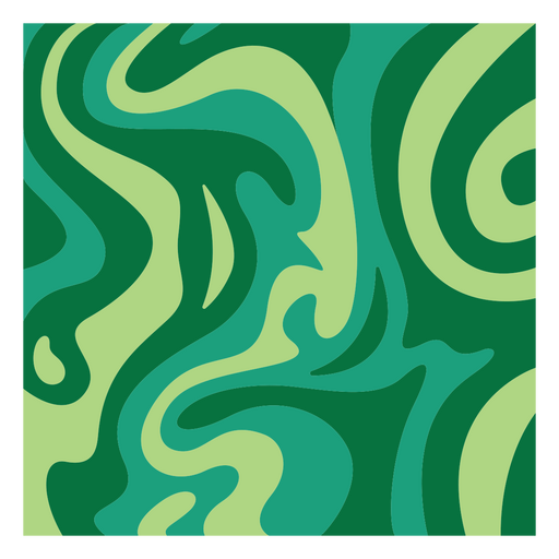 Green and white swirly pattern PNG Design