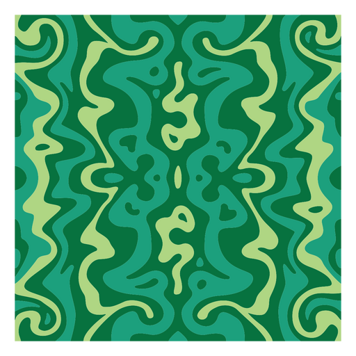 Green and yellow wavy pattern PNG Design