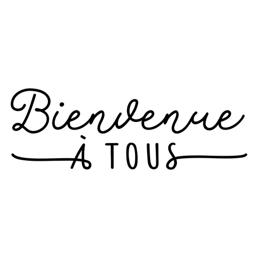 Design elegante de frase de boas-vindas Desenho PNG