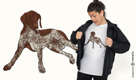 German Shorthaired Pointer T-shirt Design Vector Download