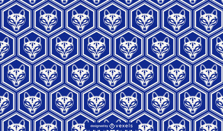 Design mit Wolfsmaskenmuster