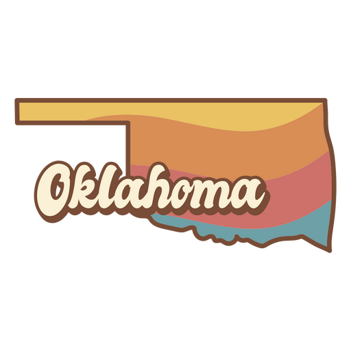 The state of oklahoma retro PNG Design