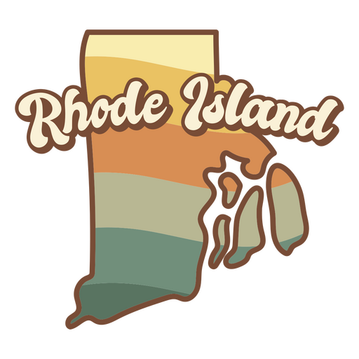 Estado de Rhode Island retrô Desenho PNG