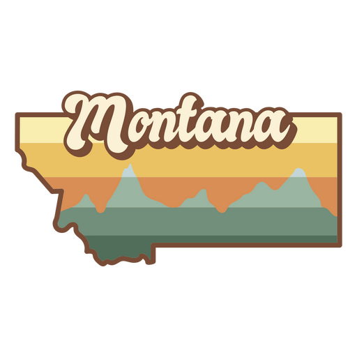 Aufkleber des Staates Montana PNG-Design
