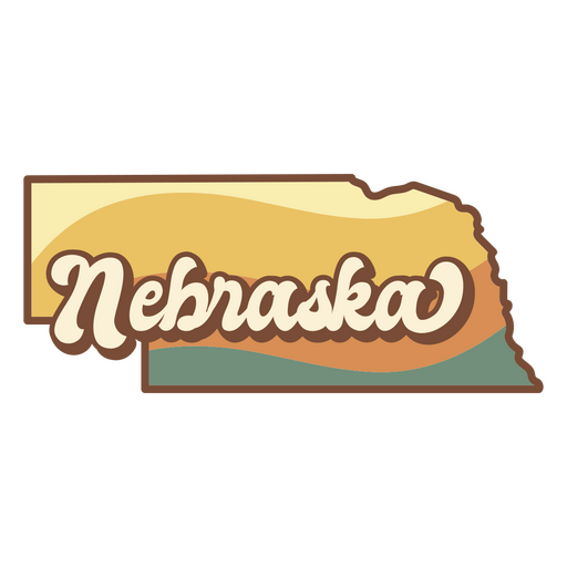 Der Bundesstaat Nebraska PNG-Design