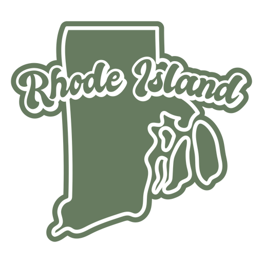Umriss der grünen Karte von Rhode Island PNG-Design