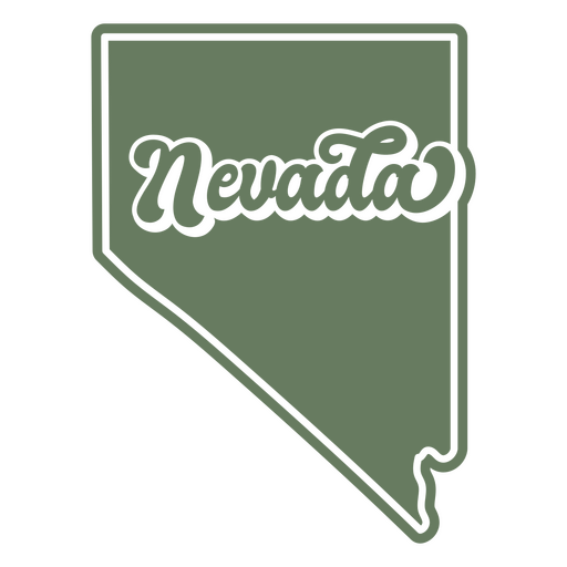 O estado de Nevada em um fundo verde Desenho PNG