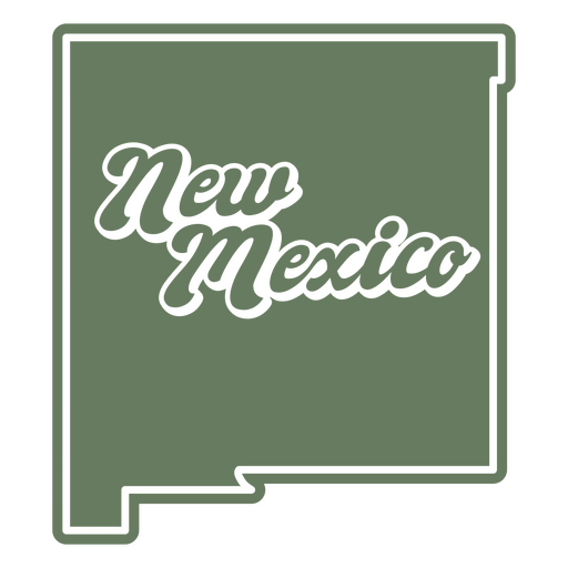 Der Bundesstaat New Mexico auf grünem Hintergrund PNG-Design