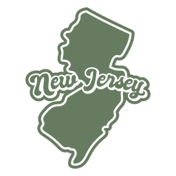 Diseño PNG Y SVG De Etiqueta Verde Con La Palabra Nueva Jersey Para