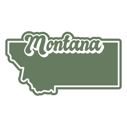 O estado de Montana é mostrado em verde Desenho PNG