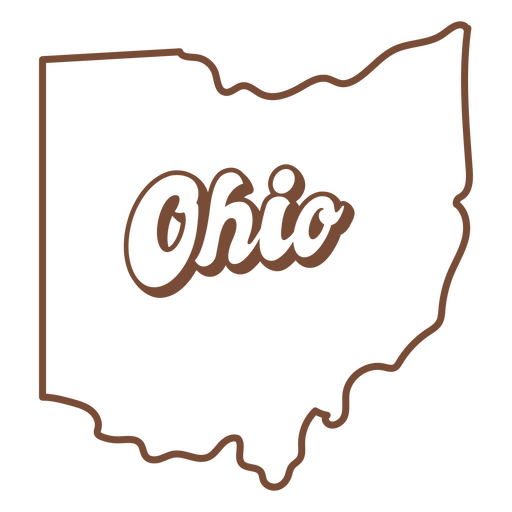 O estado de Ohio é mostrado Desenho PNG