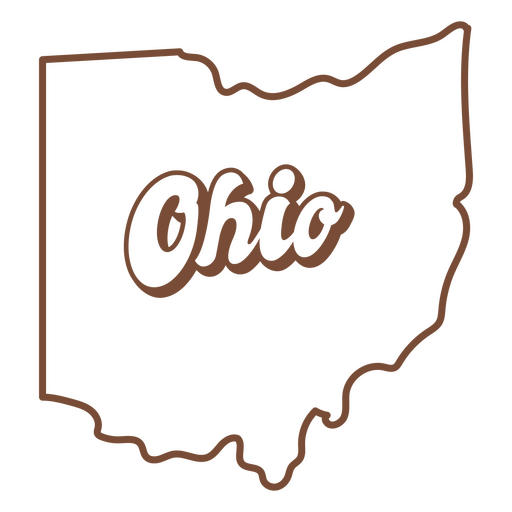 Se muestra el estado de Ohio. Diseño PNG