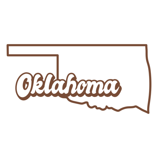 The state of oklahoma is shown PNG Design