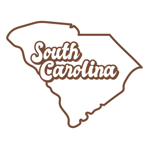 O estado da Carolina do Sul ? mostrado Desenho PNG