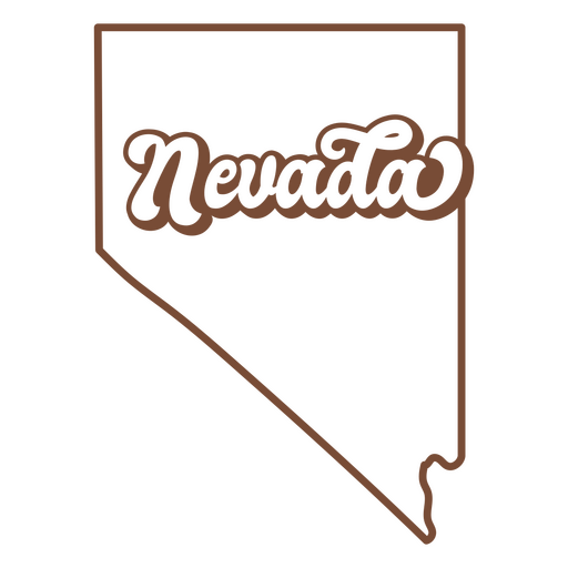 The state of nevada is shown PNG Design