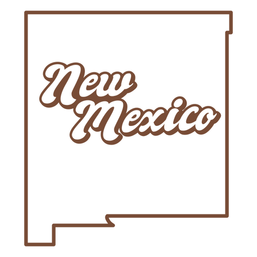 The state of new mexico is shown PNG Design