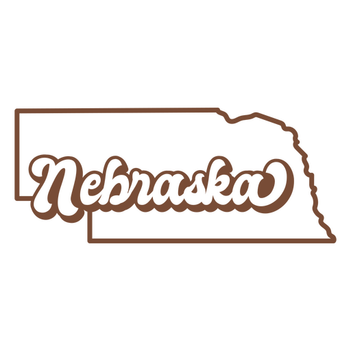 The state of nebraska is shown PNG Design