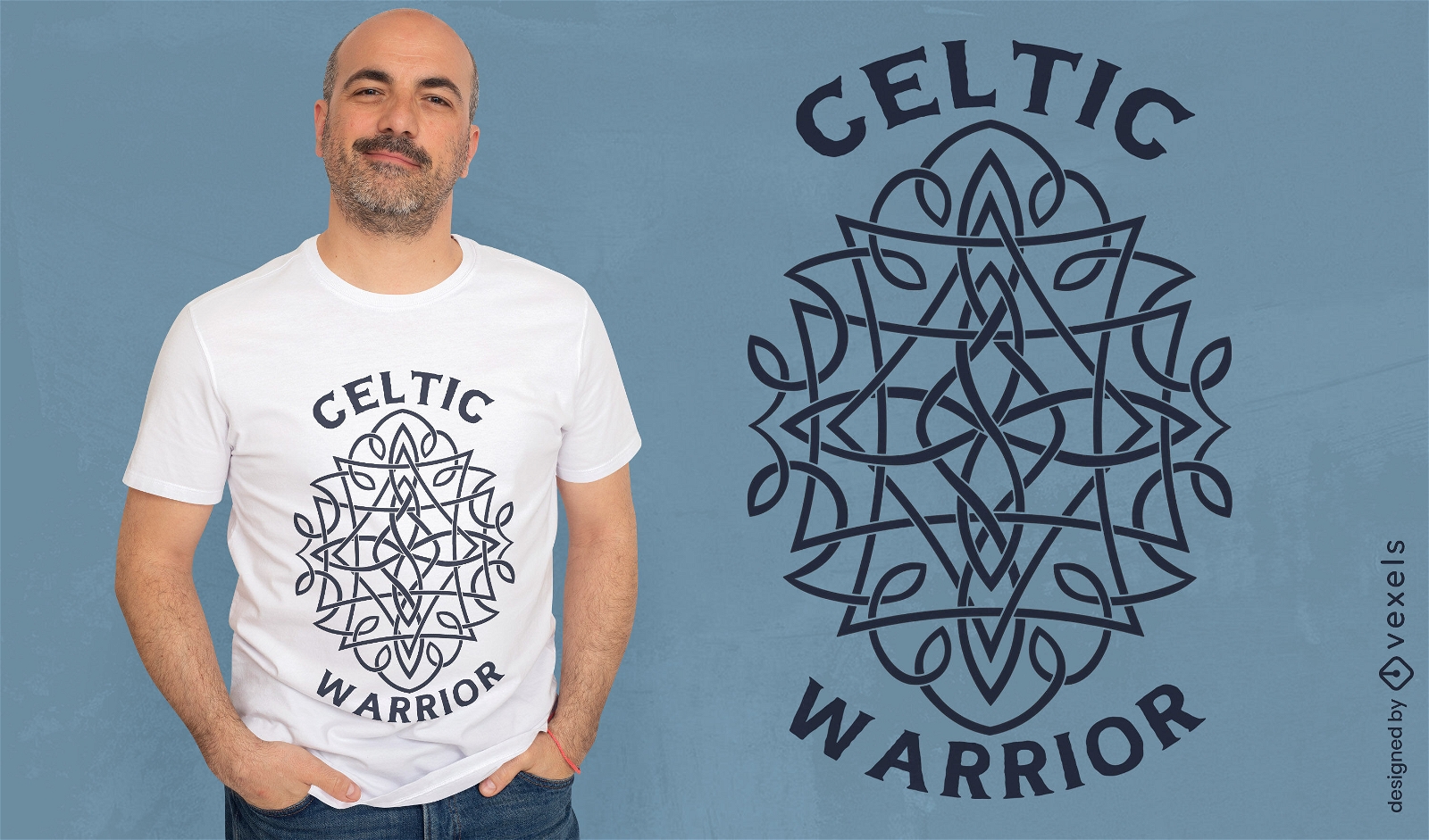 Diseño de camiseta de guerrero celta