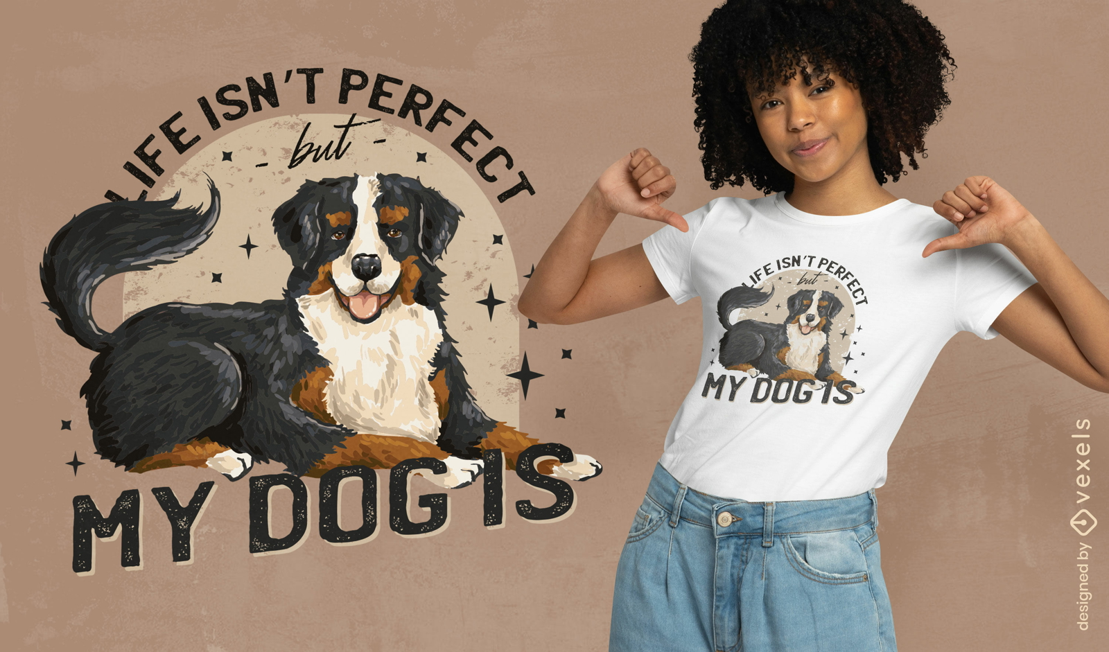 Diseño perfecto de camiseta con cita de dueño de perro