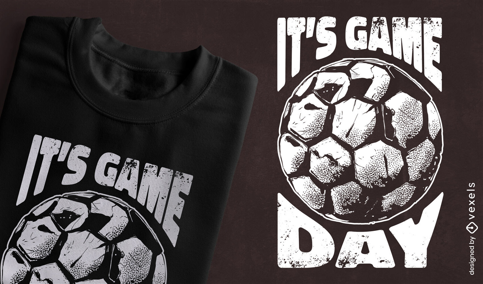 Design de camiseta de dia de jogo de futebol