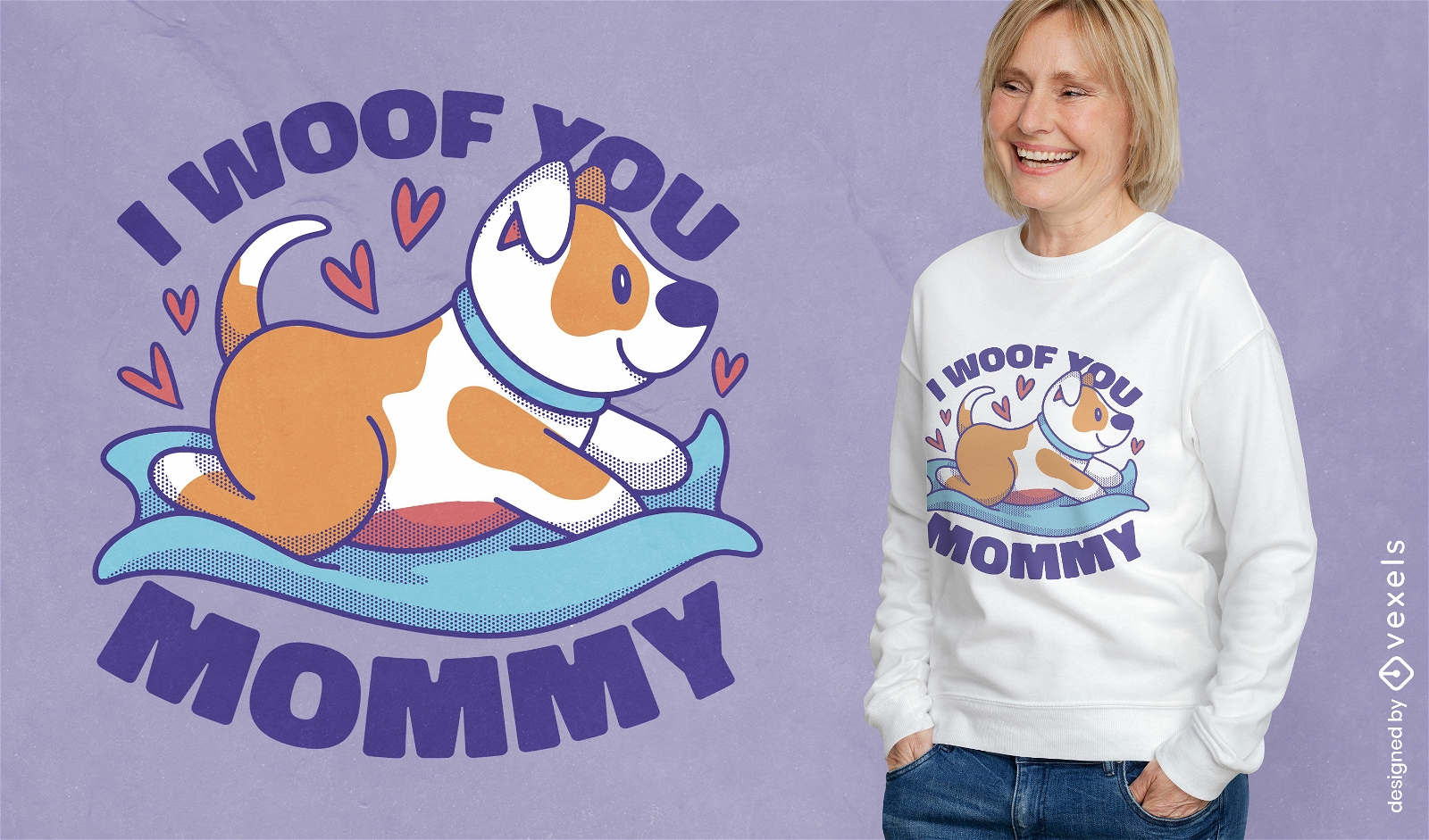 Dog mommy quote t-shirt design