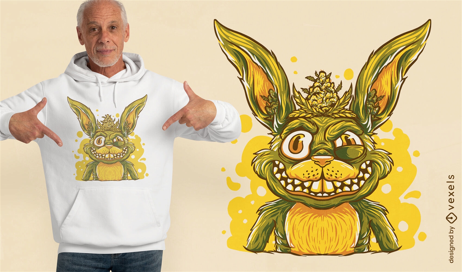 Weed bunny t-shirt design