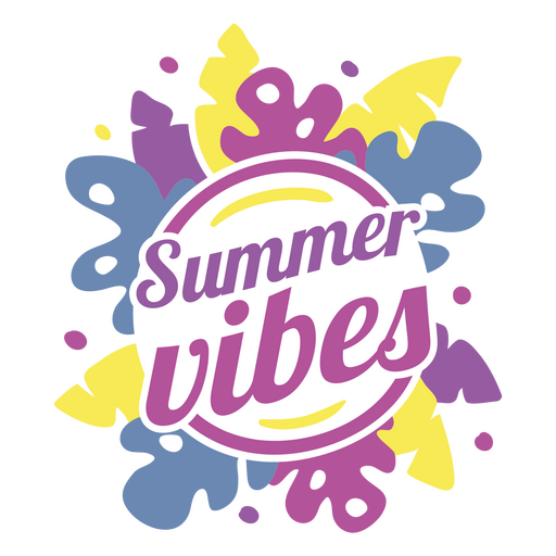 Logotipo de vibrações de verão Desenho PNG